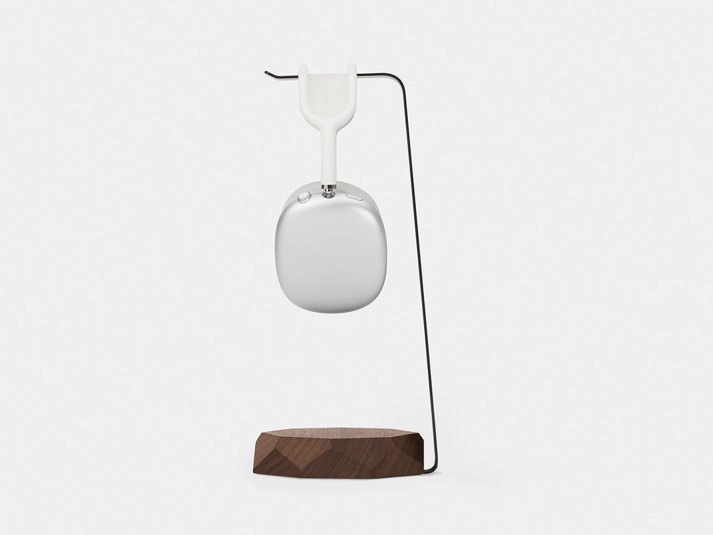 walnut 2in1 Headphones Stand with Wireless Charger | walnut