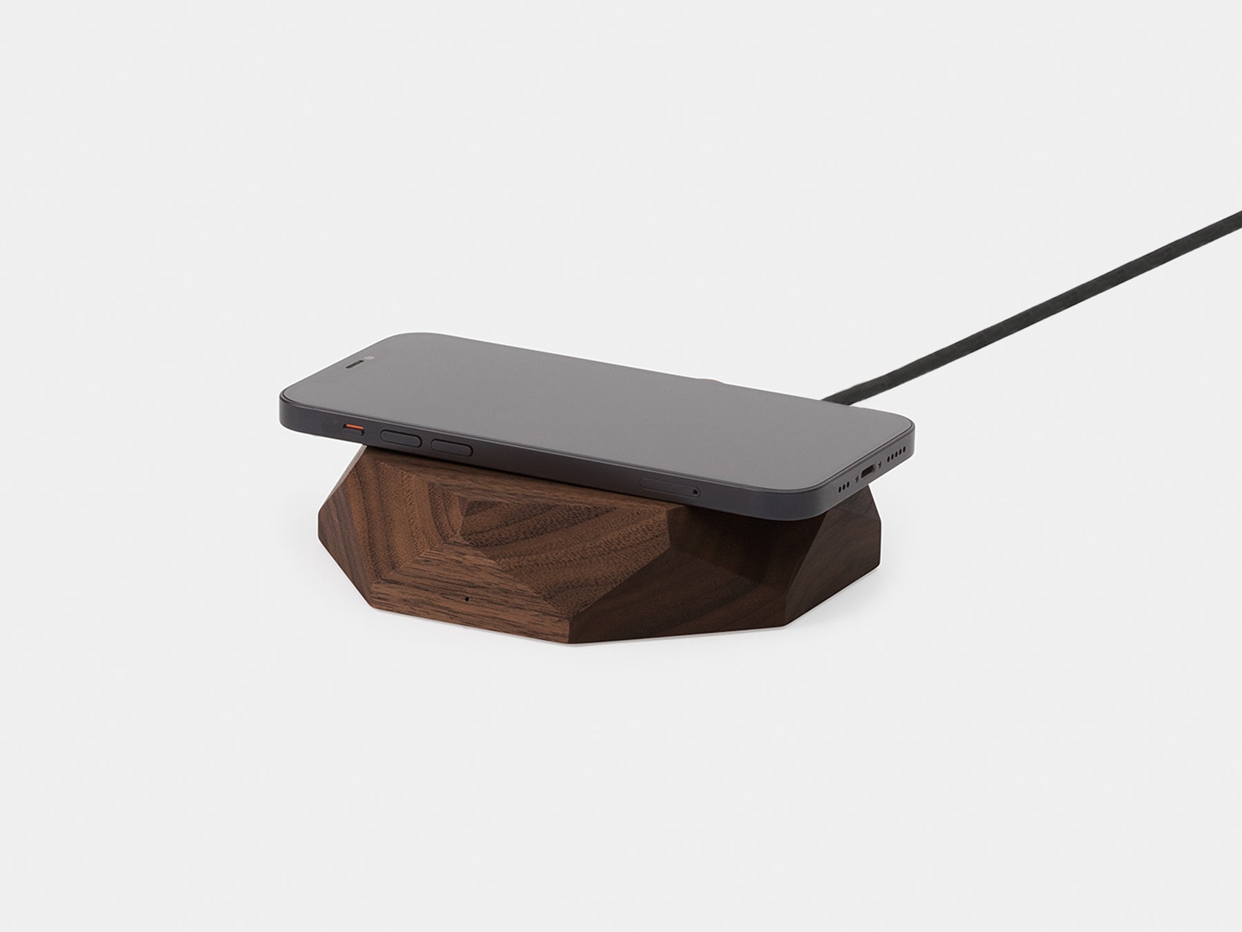 walnut Geometric Charging Pad | walnut